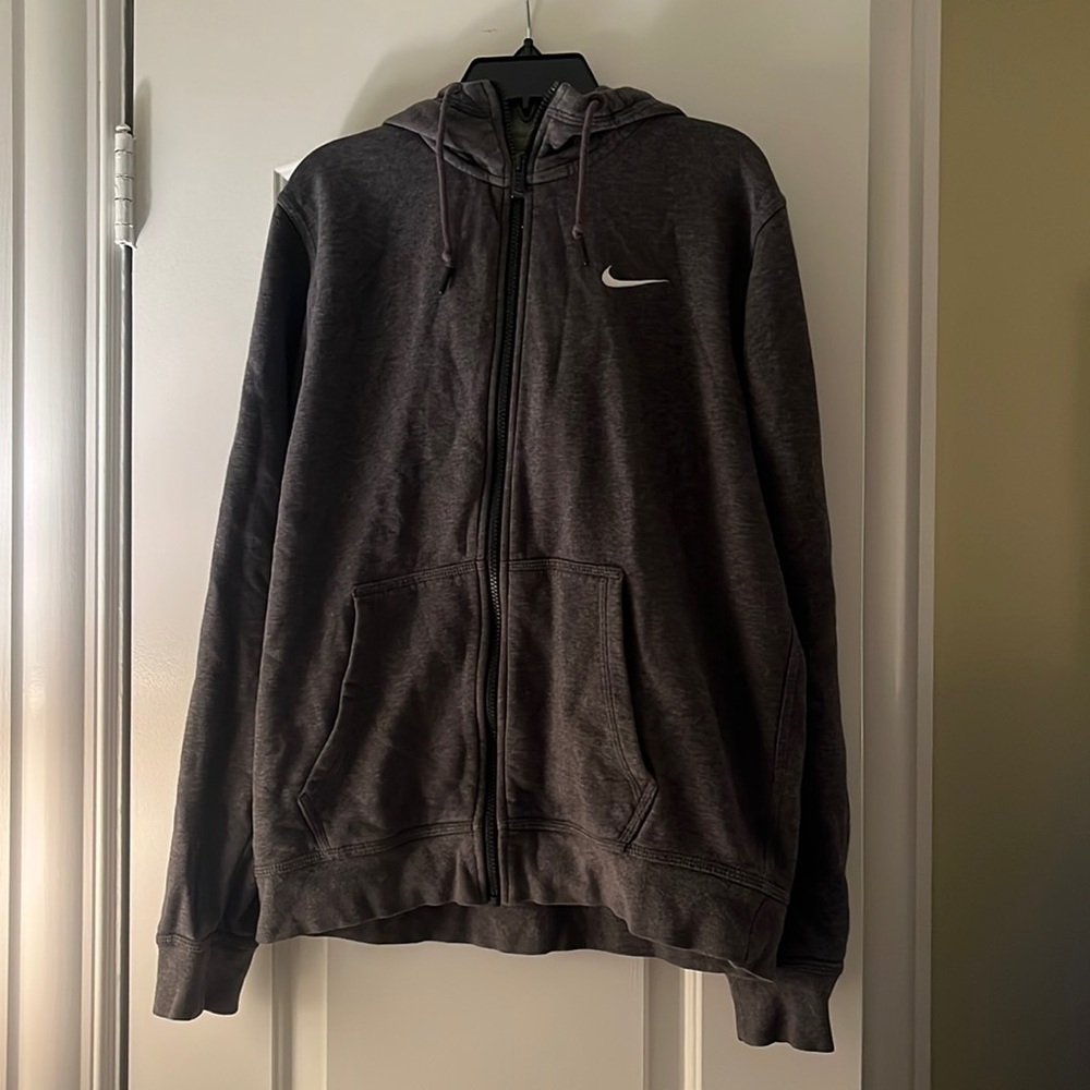 Gray Nike zip up sweatshirt, size medium